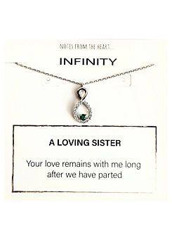 Notes From The Heart A Loving Sister Infinity Pendant