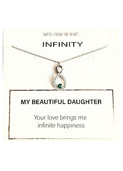 Notes From The Heart My Beautiful Daughter Infinity Pendant