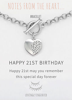 Notes From The Heart ’Happy 21st Birthday’ Bracelet