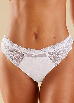 Nuance Embroidered Lace Thong