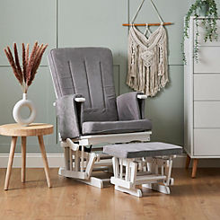 OBaby Deluxe Reclining Glider Chair & Stool