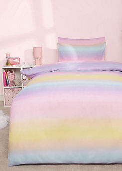 Online Home Shop Kids Rainbow Ombre Duvet Cover Set