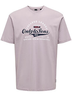 Only & Sons Crew Neck Logo Print T-Shirt