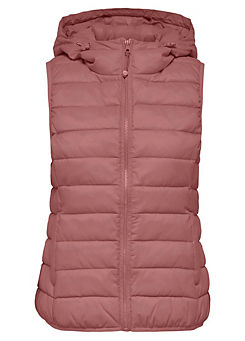 Only Hooded Quilted Gilet