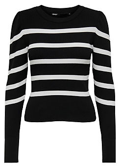 Only Stripe Long Sleeve Knitted Sweater