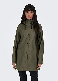 Only Water Repellent Hooded Raincoat