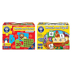 Orchard Toys My Spelling & Counting Games Bundle - Match & Spell with Catch & Count