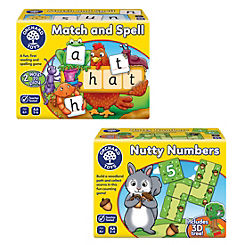 Orchard Toys Nutty Numbers & Match & Spell Games