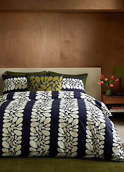 Orla Kiely Sycamore Stripe 100% Cotton Percale 200 Thread Count Duvet Cover Set