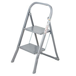 Our House Tread Steel 2 Tier Step Ladder