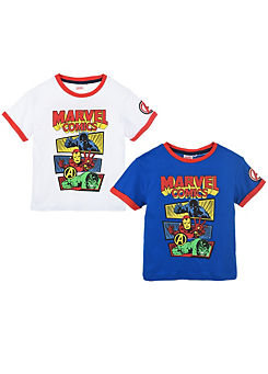 Pack of 2 Marvel Comic Avengers Kids T-Shirts