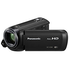 Panasonic HC-V380 HD Video Camcorder 50x Optical Zoom, 3 Ins LCD, WiFi, SD/SDHC/SDXC Compatible - Black