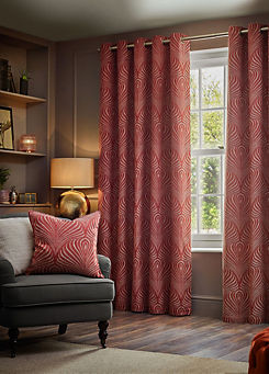 Paoletti Gatsby Eyelet Lined Jacquard Curtains