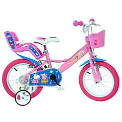 Peppa Pig 14’’ Girls Bicycle with Doll Carrier
