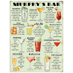 Personalised Classic Cocktail Metal Sign