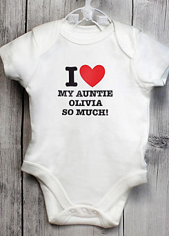 Personalised I Heart Baby Vest
