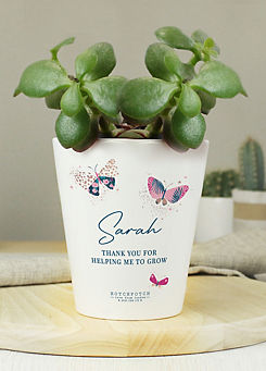 Personalised Memento Personalised Butterfly Plant Pot