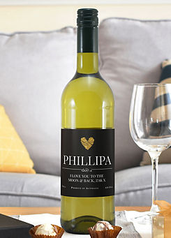 Personalised Momento Personalised Heart White Wine