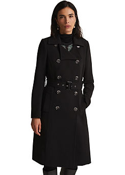 Phase Eight Layana Black Smart Trench Coat