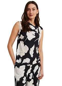 Phase Eight Noelle Leaf Print Cowl Neck Top