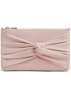 Phase Eight Suede Twist Front Clutch Bag