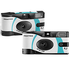 Praktica Luxmedia 35mm Disposable Film Camera with Flash - Pack of 2