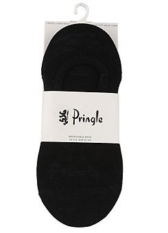 Pringle Ladies Pack of 3 Black Sports Invisible Trainer Socks