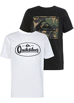 Quiksilver Kids Pack of 2 Archicamo Short Sleeve T-Shirts