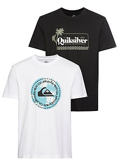 Quiksilver Pack of 2 Graphic Print T-Shirts