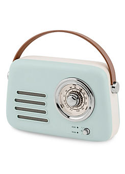 Reflex Active Retro Radio Speaker - Light Blue