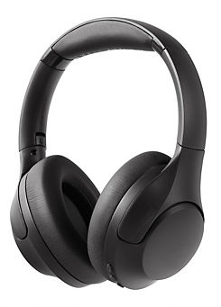 Reflex Wireless Noise Cancelling Over Ear Studio Headphones with Travel Case - Black