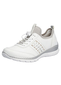 Rieker L3259 Ladies White Elasticated Shoes