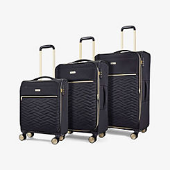 Rock Sloane 3 Piece Set 8 Wheel Softshell Suitcases