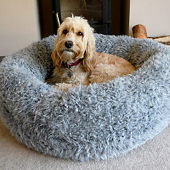 Rosewood Silver Fluff Comfort Pet Bed