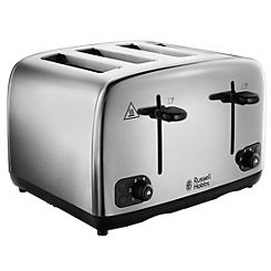 Russell Hobbs Adventure 4 Slice Toaster 24090 - Brushed Stainless Steel