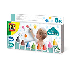 SES Creative Tiny Talents Bath Crayons, 8 Colours