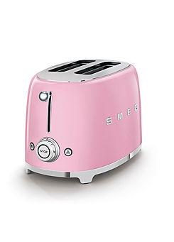 SMEG TSF01PKUK 2 Slice Toaster - Pastel Pink
