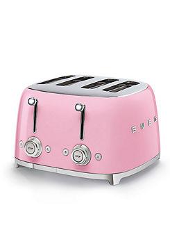 SMEG TSF03PKUK 4 Slice Toaster - Pastel Pink