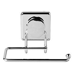 Sabichi Suction and Screw Fix Chrome Plated Toilet Paper Roll Holder