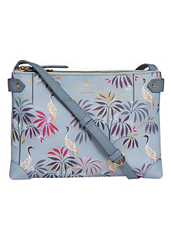 Sara Miller Crane Garden Zip Top Crossbody Bag