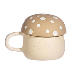 Sass & Belle Cream Mushroom Mug with Lid