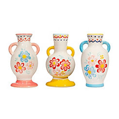 Sass & Belle Folk Floral Small Vase Assorted