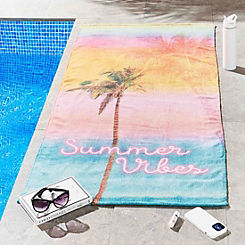 Sassy B Summer Vibes Bright Beach Towel