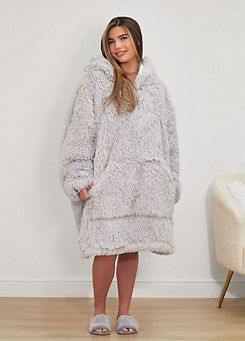 Sienna Fluffy Long Fibre Sherpa Fleece Hooded Blanket