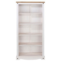 Sierra White Painted & Pine Tall Bookcase