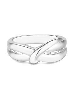 Simply Silver Sterling Silver 925 Polished Knotted Ring