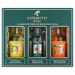Sipsmith Gin 3 x 5cl Miniature Gift Pack