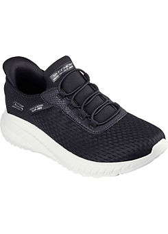 Skechers Ladies Black Slip-ins Bobs Sport Squad Chaos In Colour Trainers