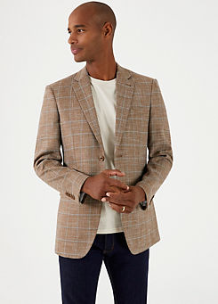 Skopes Louis Brown Check Tailored Fit Blazer