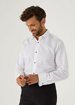 Skopes Luxury White Long Sleeved Tailored Fit Dress Shirt